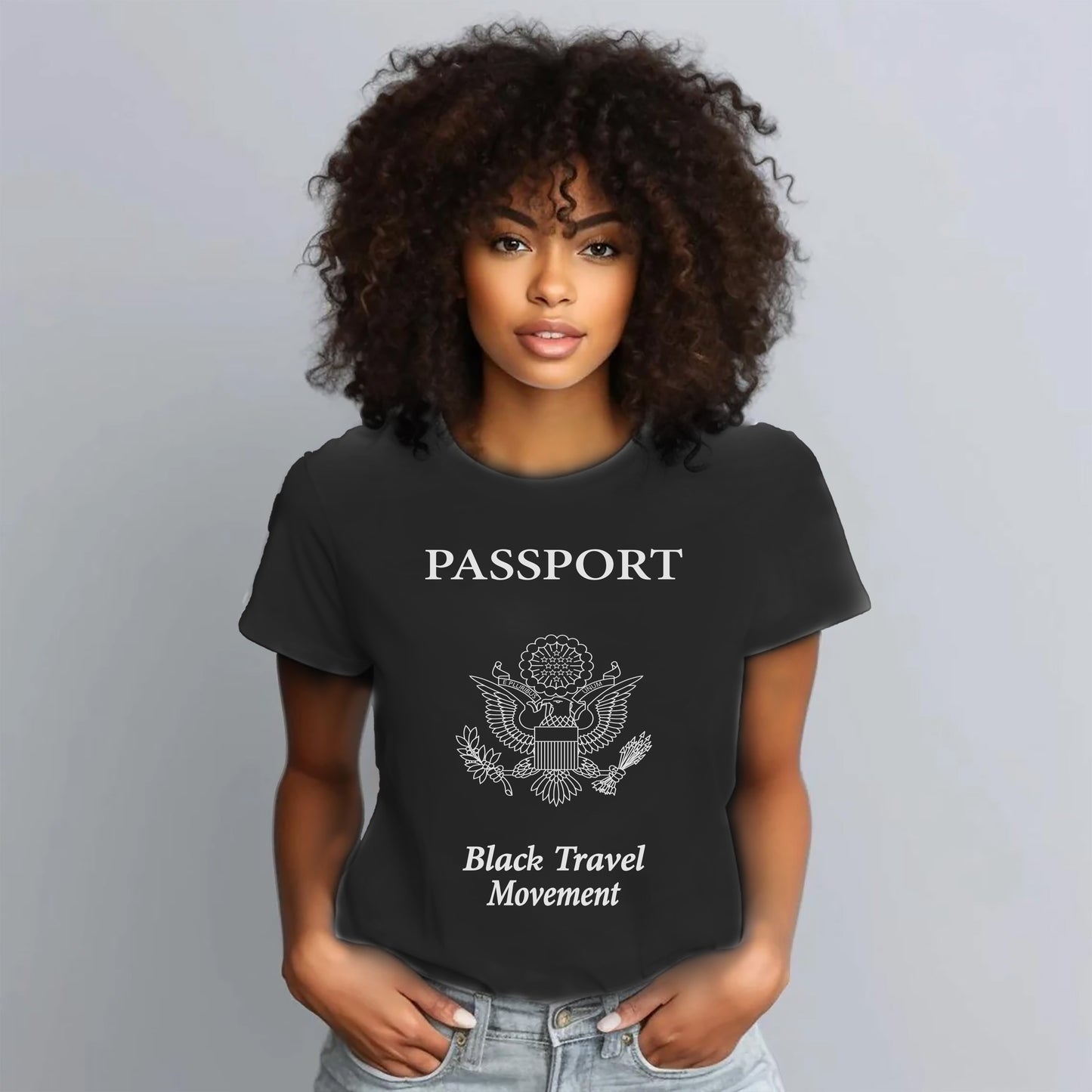 Ladies Black Passport Tee