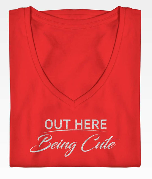 Out Here Being Cute Tee Shirt (Assorted Colors)