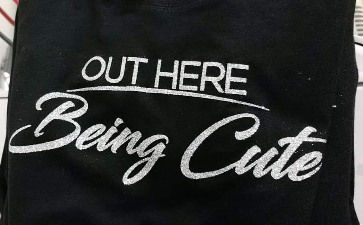 Out Here Being Cute Tee Shirt (Assorted Colors)